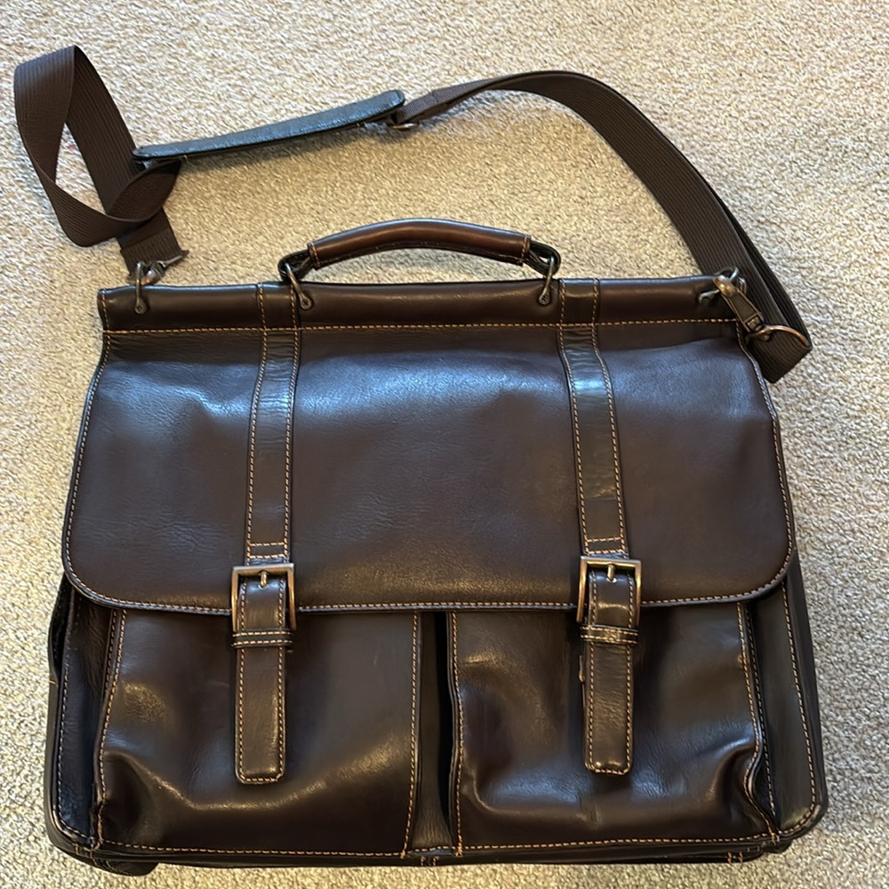 Leather briefcase